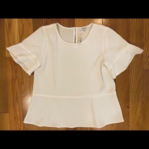 Madewell blouse, white, new with tags